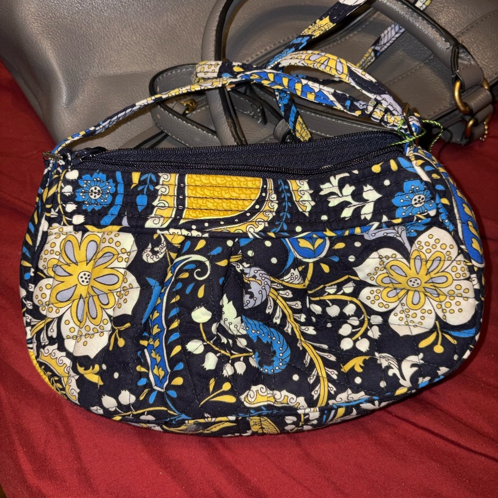 Vera Bradley Blue and Yellow Floral Shoulder Bag